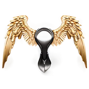 Metallic Angel Wings Sketch PNG 4 PNG