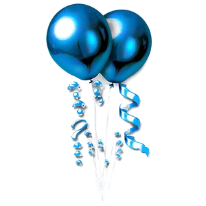 Metallic Blue Balloons Png 06122024 PNG image