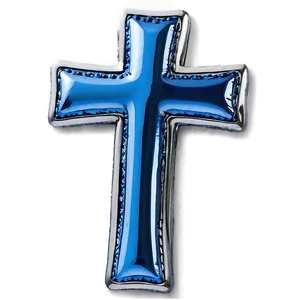 Metallic Blue Cross Shape PNG Wbx63 PNG
