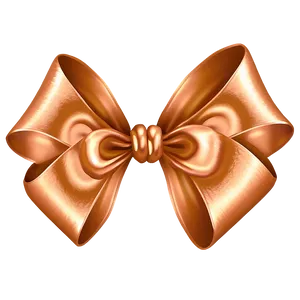 Metallic Copper Gift Bow PNG Fro PNG