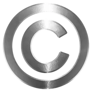 Metallic Copyright Symbol Icon