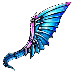 Metallic Dragon Wings PNG 34
