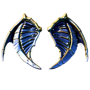 Metallic Dragon Wings PNG Cnk