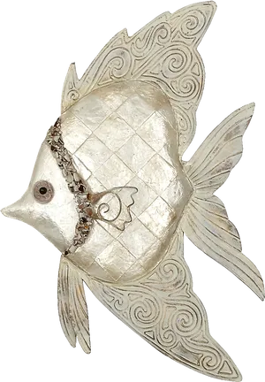 Metallic Fish Wall Art PNG