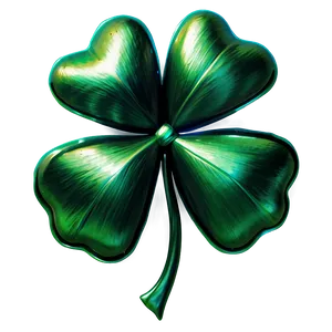 Metallic Four Leaf Clover PNG 05252024 PNG