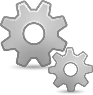 Metallic Gears Icon PNG image