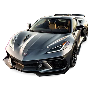Metallic Grey Corvette C8 PNG Eki78 PNG
