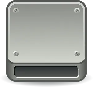 Metallic Hard Drive Icon PNG image