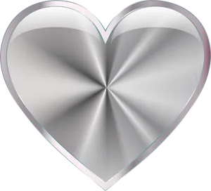 Metallic Heart Transparent Background PNG image