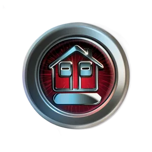 Metallic Home Button PNG 12