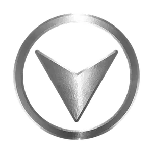 Metallic Inverted Triangle Icon