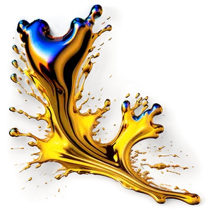 Metallic Paint Splash PNG 13