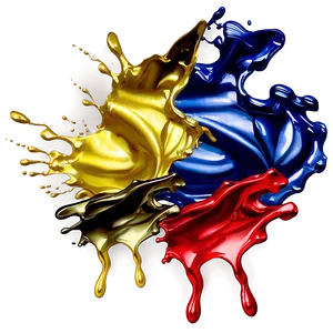 Metallic Paint Splash PNG 60