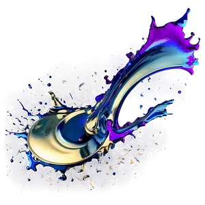 Metallic Paint Splash PNG Hcx89