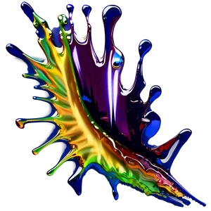 Metallic Paint Splash PNG Twv31