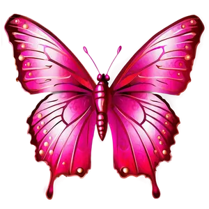 Metallic Pink Butterfly PNG Aah2 PNG