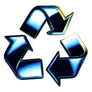 Metallic Recycle Sign Png 05252024 PNG image