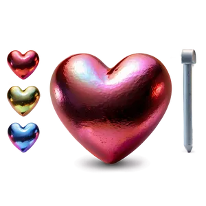 Metallic Red Heart Emoji PNG Wno24 PNG