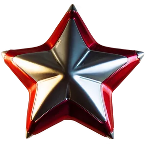 Metallic Red Star PNG Ehe38