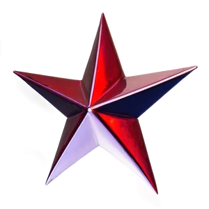 Metallic Red Star PNG Htj89