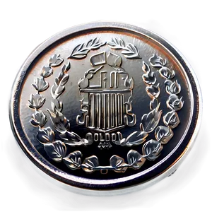 Metallic Silver Coin Texture PNG 17