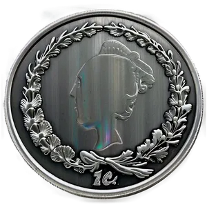 Metallic Silver Coin Texture PNG 22