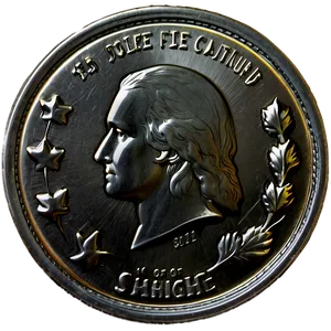 Metallic Silver Coin Texture PNG Ewt