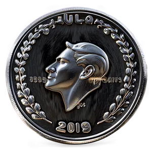 Metallic Silver Coin Texture PNG Jqo