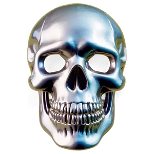 Metallic Skull Face Icon PNG Qgh