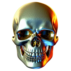 Metallic Skull Model Png D PNG image