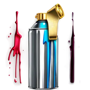Metallic Spray Paint PNG 05252024