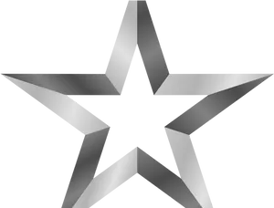 Metallic Star Graphic PNG image