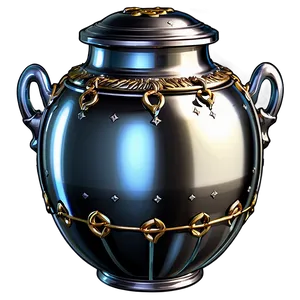 Metallic Urn PNG 2
