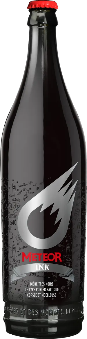 Meteor Ink Beer Bottle PNG image
