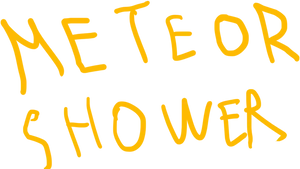 Meteor Shower Yellow Text Illustration PNG image