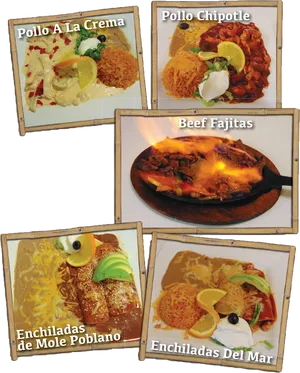 Mexican Cuisine Dishes Collage PNG