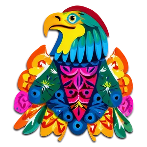 Mexican Eagle Folk Art PNG 06132024