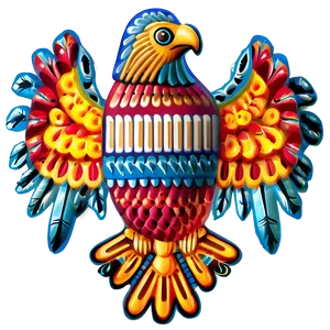 Mexican Eagle Folk Art PNG 06132024