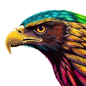 Mexican Eagle In Pop Art PNG Pjn