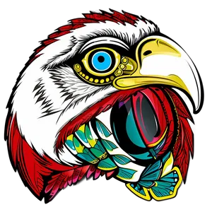 Mexican Eagle Woodcut Style PNG Ecc78 PNG