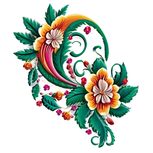 Mexican Floral Motifs Png 06202024 PNG image