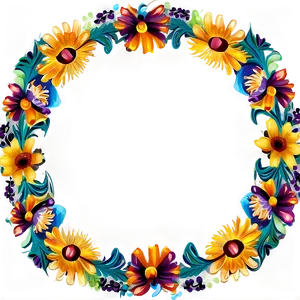 Mexican Floral Wreath PNG Yim PNG