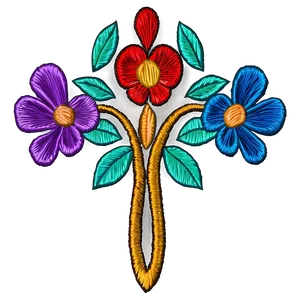 Mexican Flower Embroidery Designs Png 06202024 PNG image