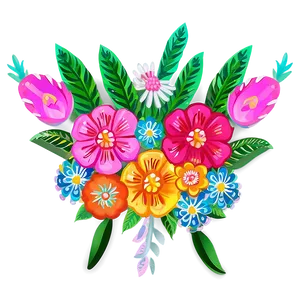 Mexican Flowers Folk Art PNG 67 PNG