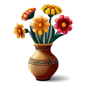 Mexican Flowers In Vases PNG Ega21 PNG