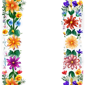 Mexican Flowers Pattern PNG 17