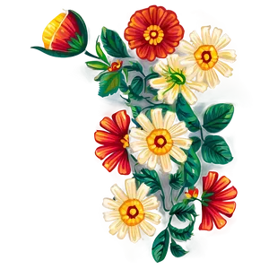 Mexican Flowers Pattern PNG Uib94 PNG