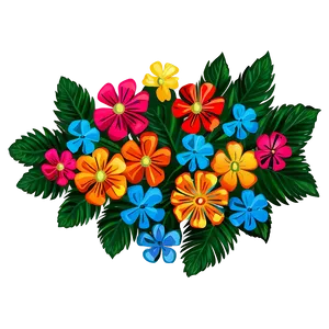 Mexican Flowers Pattern PNG Wqn