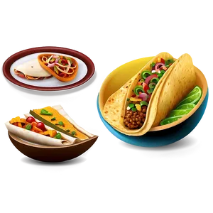 Mexican Food Icon Set PNG 06122024 PNG