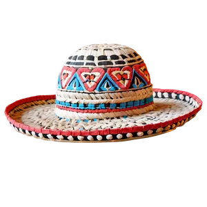 Mexican Hat With Cultural Motifs PNG Pgo PNG